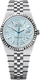Rolex Land-Dweller 36 Platinum Ice Blue Honeycomb Motif Dial Fluted Bezel Jubilee Bracelet 127236 - 2025